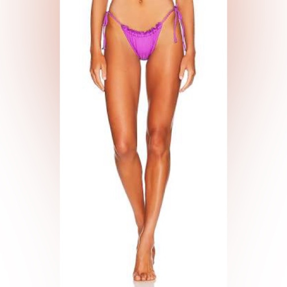 NWT The Frill Tie Eco Bikini Bottom in Violet Rib
IT'S NOW COOL